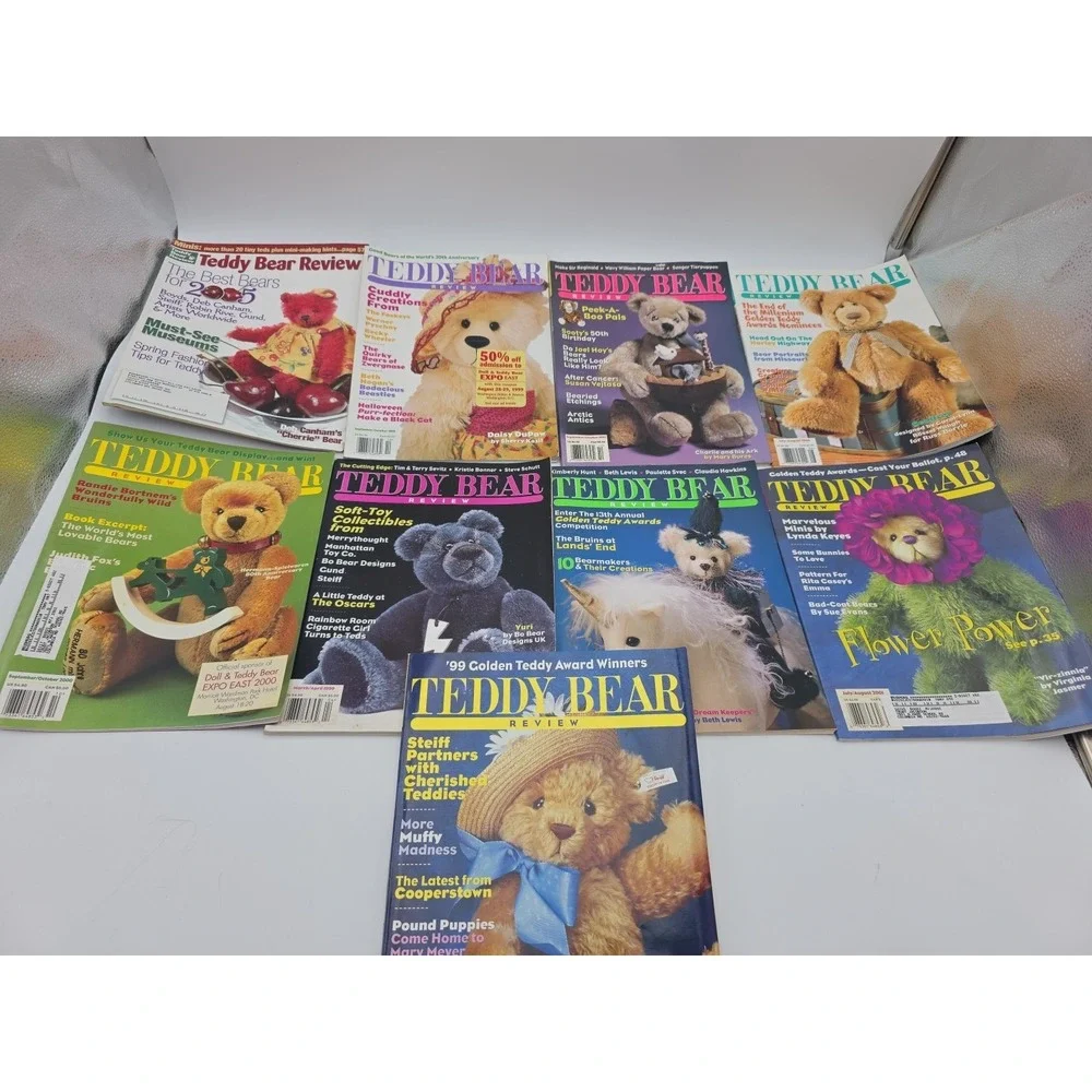 Lot Of 9 Vintage Teddy Bear Review Magazine From 1998-2001